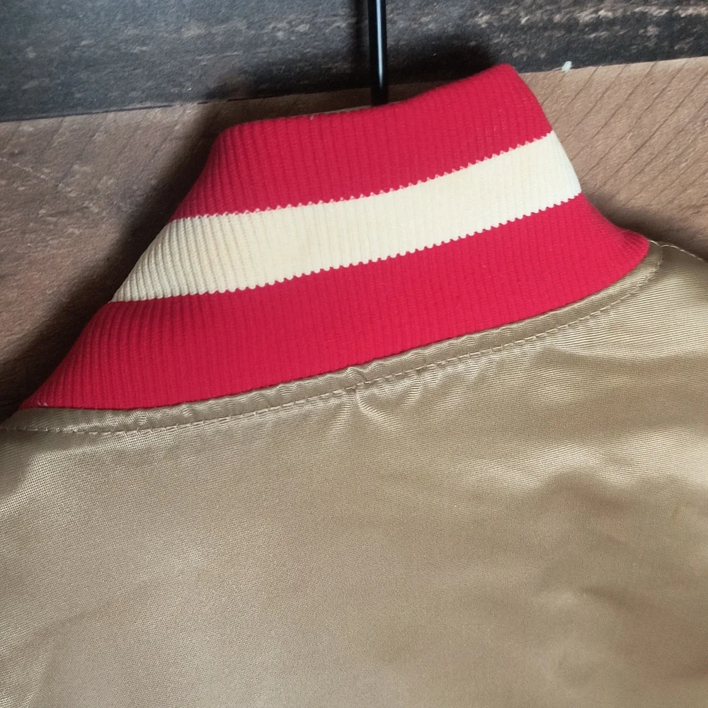 VTG NFL Super Bowl 19 Champions San Francisco 49ers Gold Bomber Starter Jacket - Picture 14 of 17